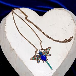 Libellule statement vintage necklace